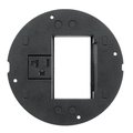 Hubbell Wiring Device-Kellems SystemOne, Sub-Plate, Recessed Opening for (3) I-Unit Ortronics Series II Modules, Single 20A, 125V Receptacle, Black S1SPORT